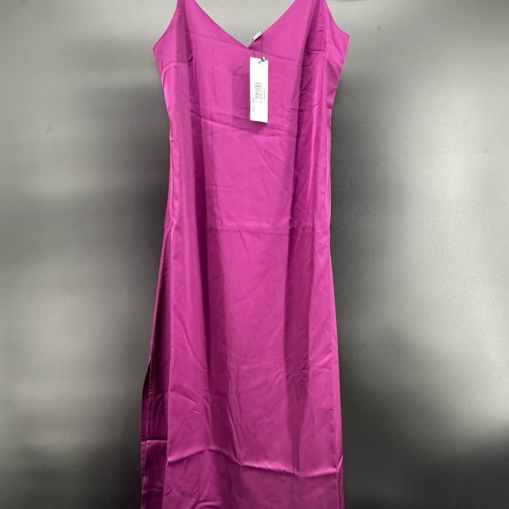 NWT The‎ Drop Women's Ana Silky V-Neck Midi Slip Dress XXS - Picture 2 of 5